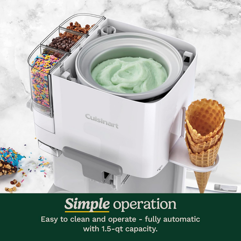 Máquina de Sorvete e Gelato Cuisinart 2.5 Litros + Brinde Livro com 60 Receitas de Gelato Italiano