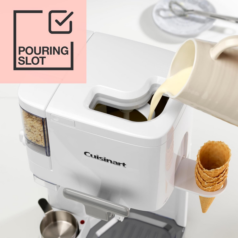 Máquina de Sorvete e Gelato Cuisinart 2.5 Litros + Brinde Livro com 60 Receitas de Gelato Italiano