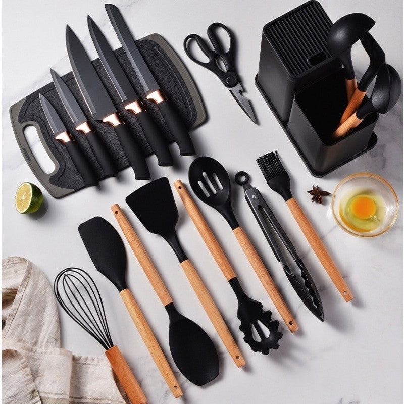 Kit de Cozinha 19 Pçs de Silicone Premium