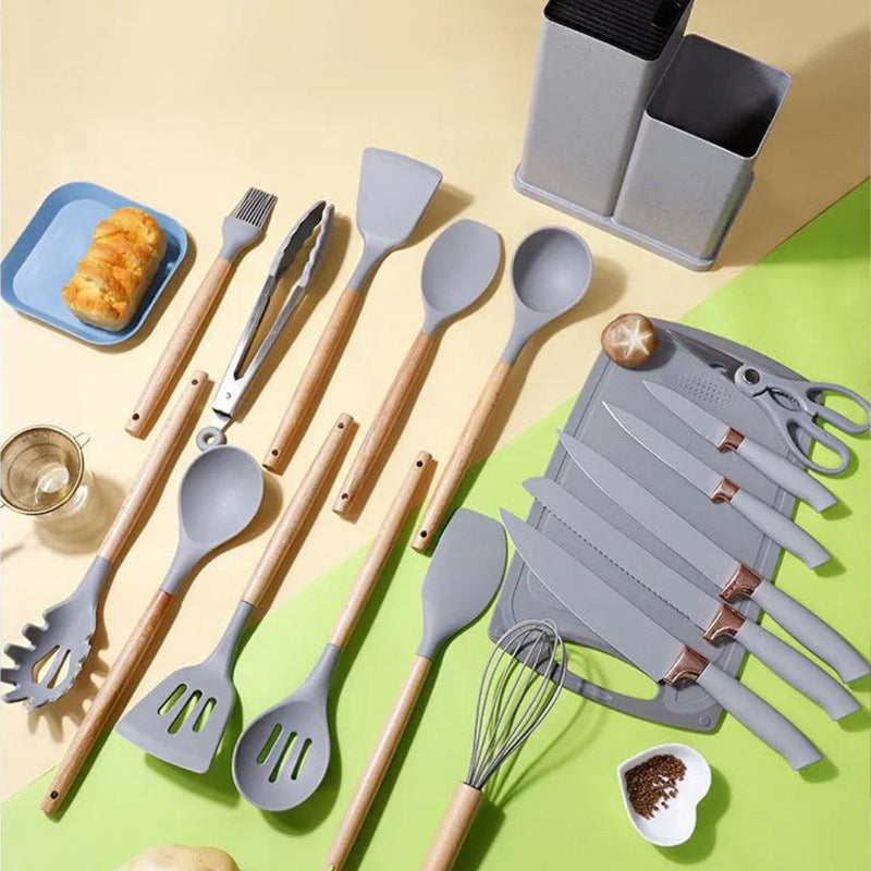 Kit de Cozinha 19 Pçs de Silicone Premium